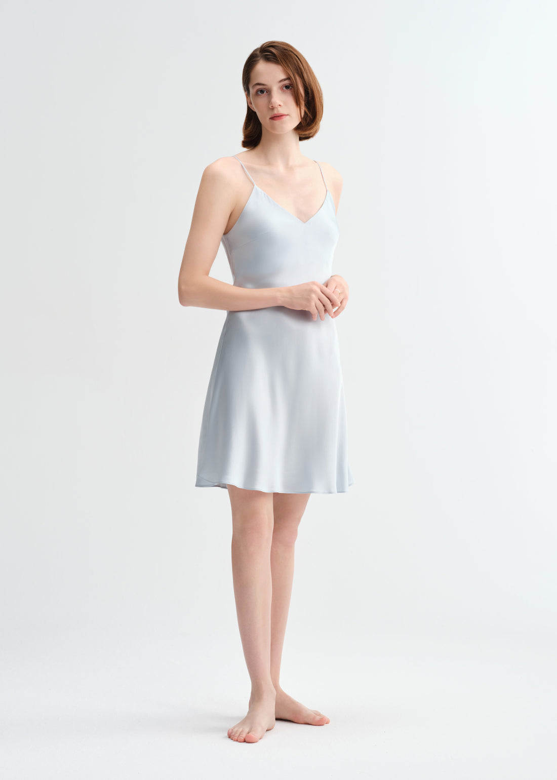 Sky Dream Spaghetti Strap Short Silk Nightgown/Dress