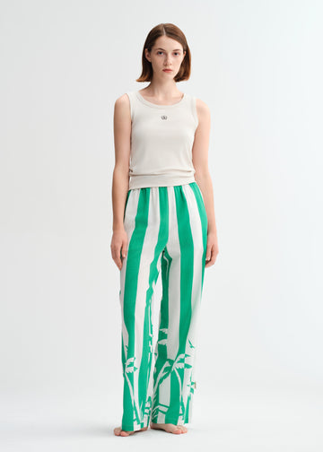Green Palm Pants Set