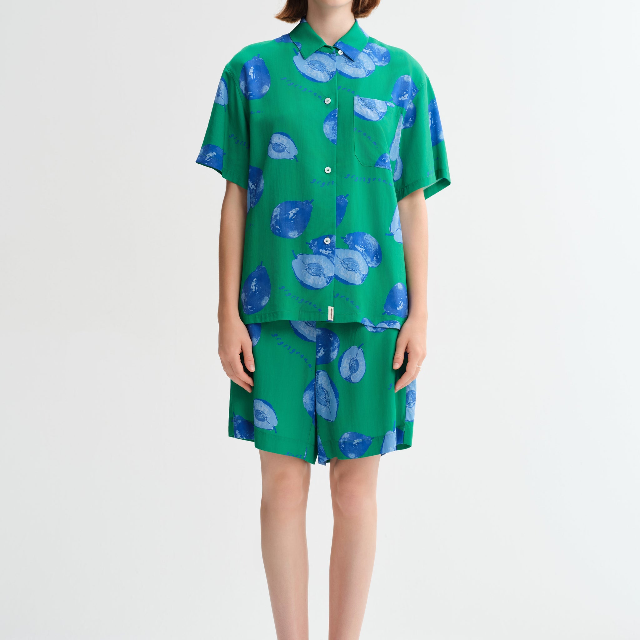 Green Pear Shorts Set