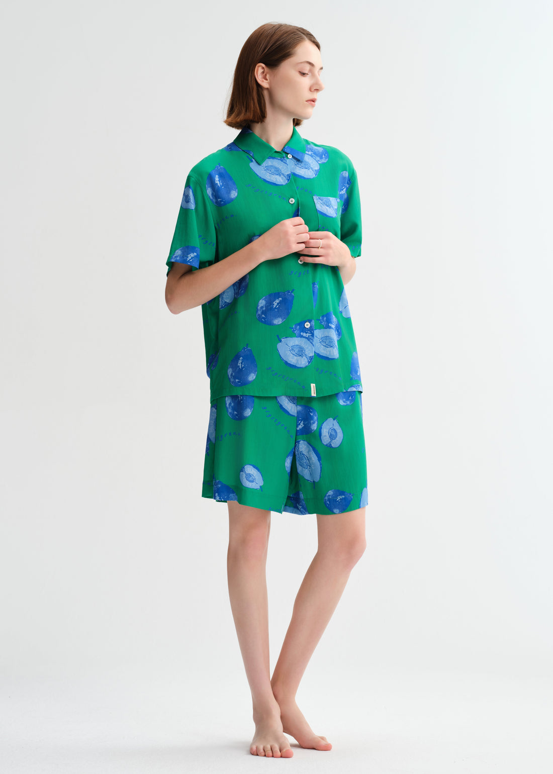 Green Pear Shorts Set