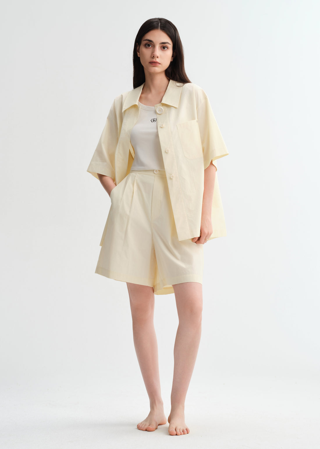 Lemon Yellow Cotton Set
