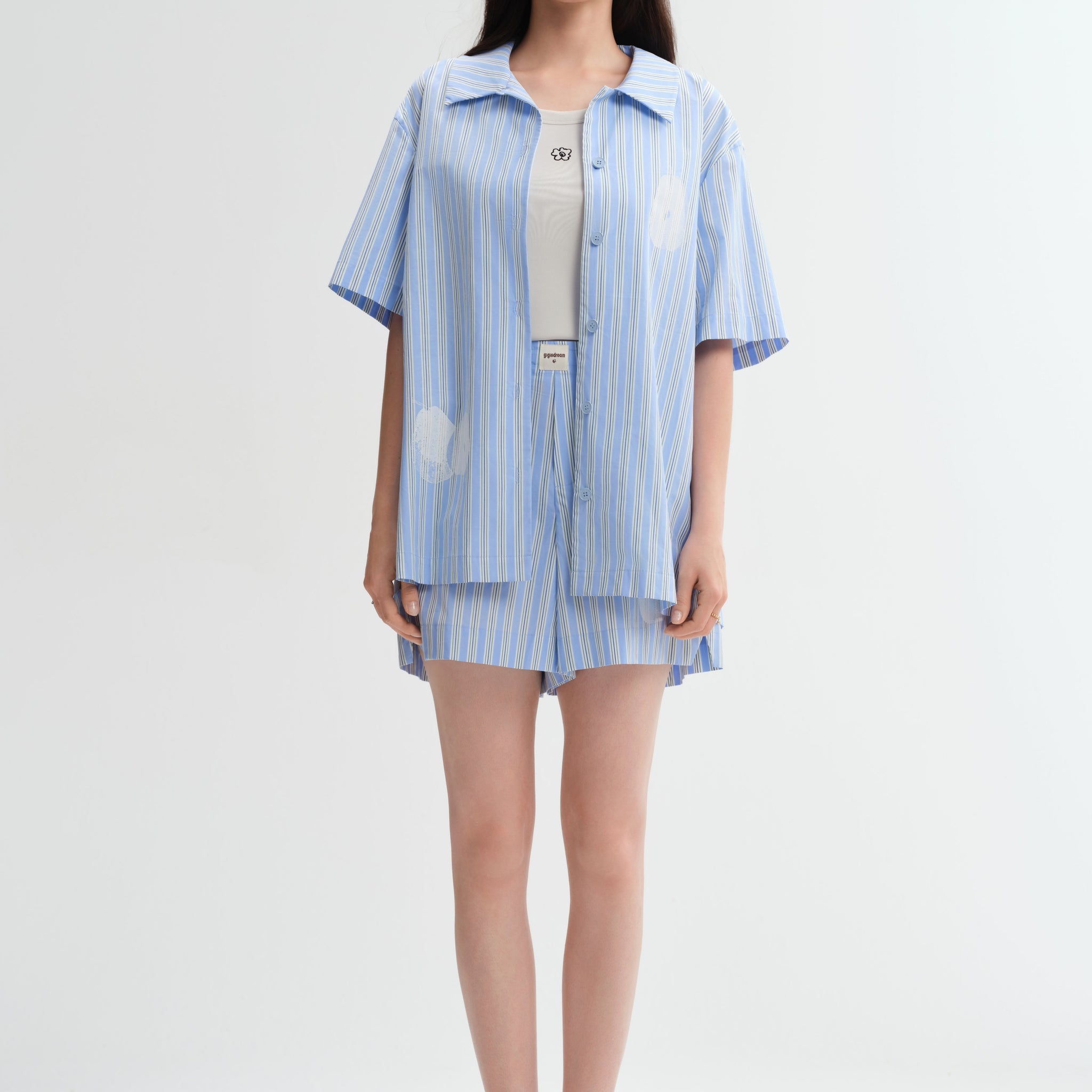 Blue Pear Shorts Set