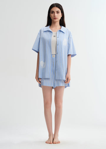 Blue Pear Shorts Set