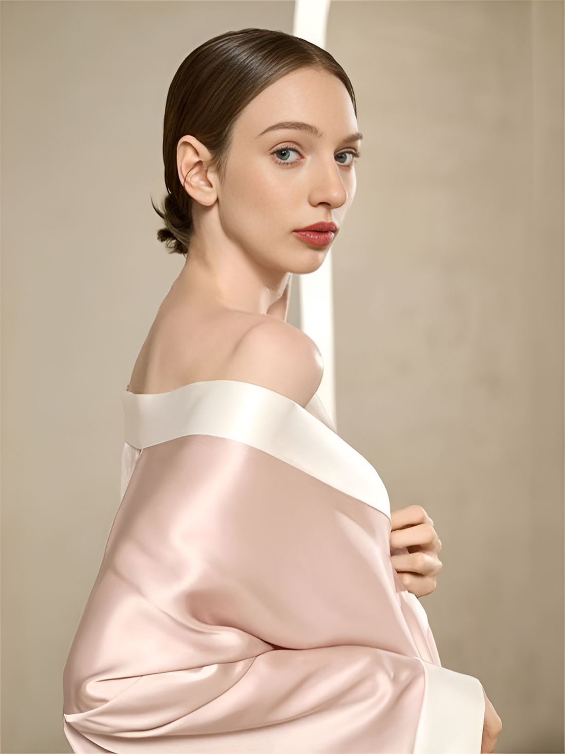 Ethereal Serenity Silk Belted Wrap Womens Robe