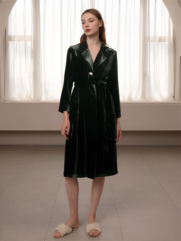 Enchanted Forest Silk Belted Wrap Womens Robe