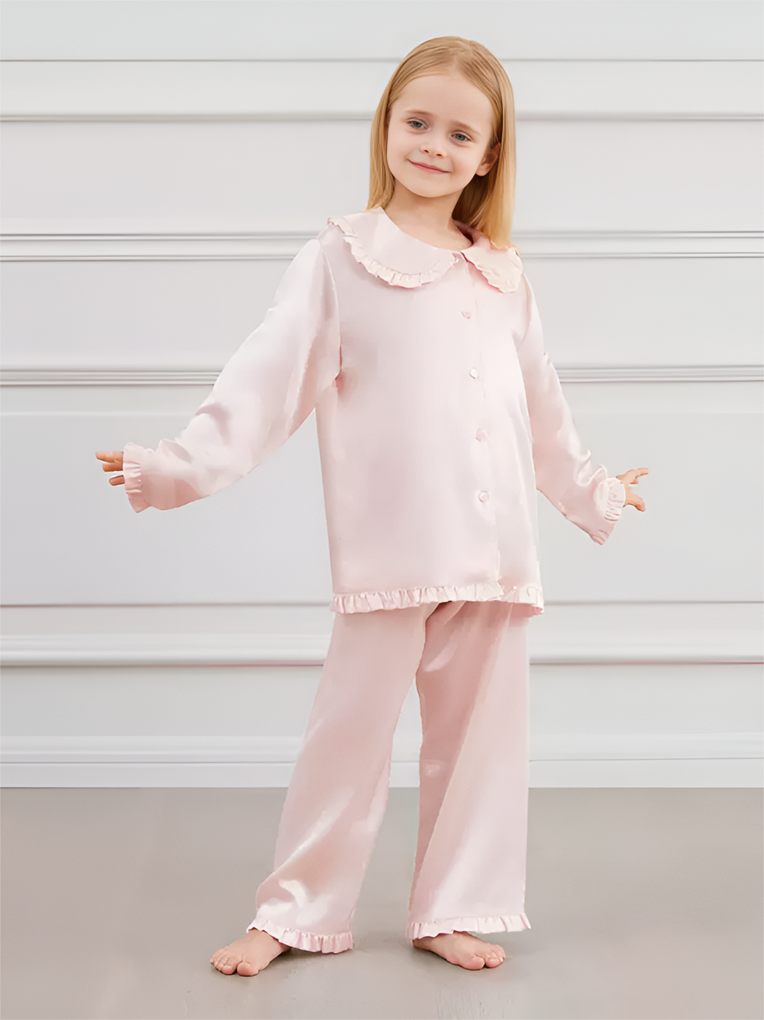 Rose Petal Pajama Silk Set