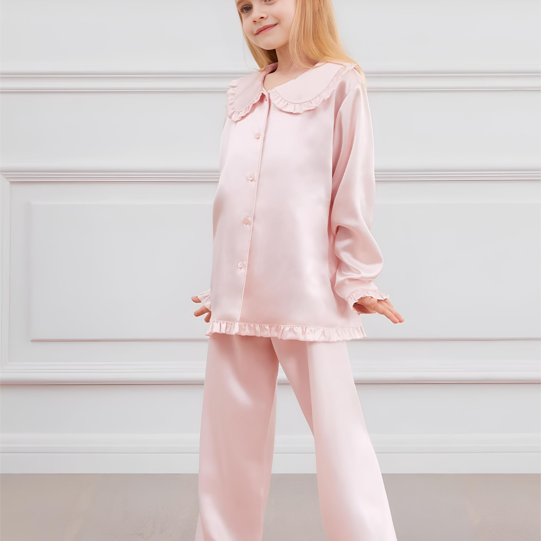 Rose Petal Pajama Silk Set