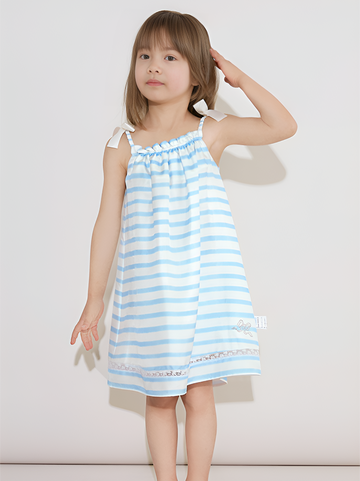 Snowy Whispers Silk Dress