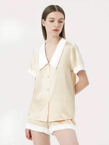 Bold Allure Silk Pajamas Short Pjs 2Pcs