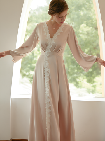 Morning Dew Silk Belted Wrap Womens Robe