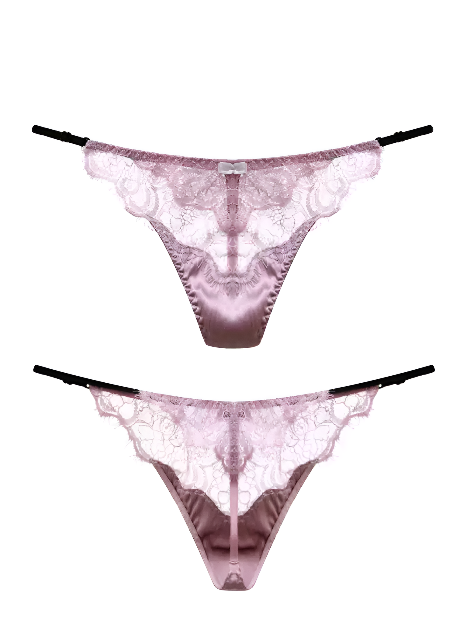 Moonlit Lace Silk Thong
